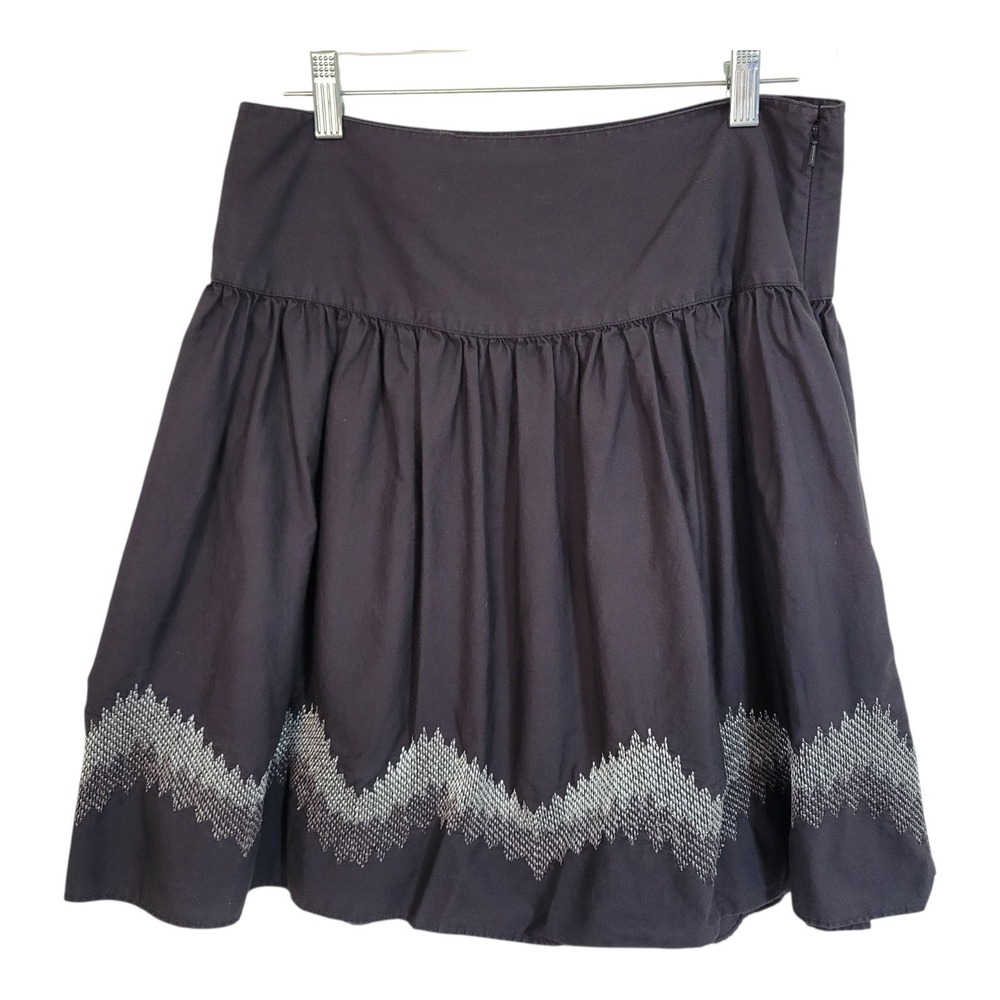 Gap Slate Gray & Silver Women's Knee Length Size 6 R Full Skirt‎